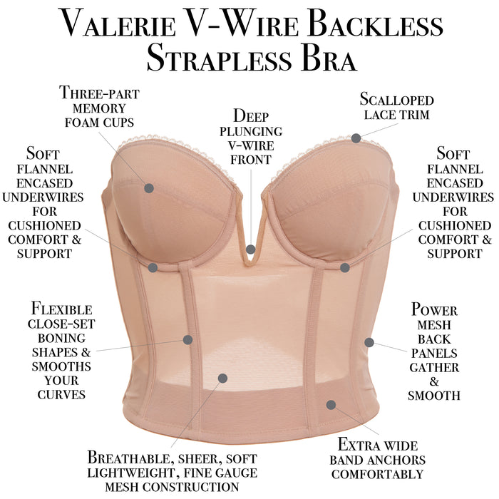 Dominique Women's Valerie V-Wire Backless Strapless Bridal Bra, Black, 42 C Dominique Women's Valerie V-Wire Backless Strapless Bridal Bra, Black, 42 C